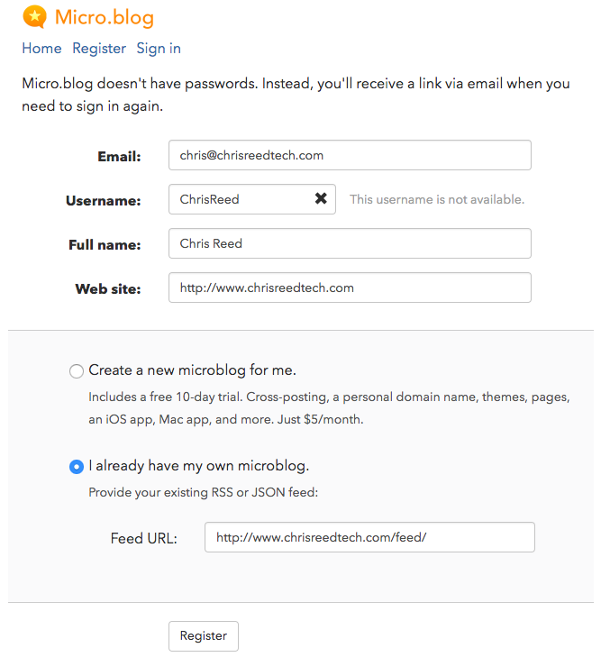 Configuring WordPress for Micro.blog